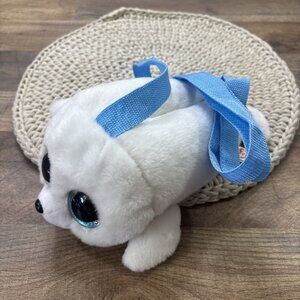 Ty Beanie Boos Icy The Seal Plush Purse Bag 10” Zip Closure Adjustable Strap